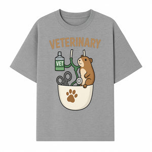 Veterinary Care Design with Guinea Pig and Medical Tools - Perfect for Animal Lovers and Vet Professionals - T-shirt 1758347425867.jpg