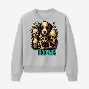 Funny Halloween Dog Skeleton Art T-Shirt | Boo-ne! Graphic Tee with Skull Design | Spooky Pet Lover Apparel - Sweatshirt 1758347425879.jpg