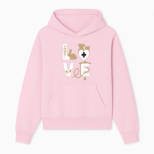 Veterinary Love Decor: Heartwarming Wall Art for Pet Owners - Cute Rabbit, Dog, Cat, and Medical Symbols - Hoodie 1758347425920.jpg