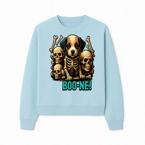 Funny Halloween Dog Skeleton Art T-Shirt | Boo-ne! Graphic Tee with Skull Design | Spooky Pet Lover Apparel - Sweatshirt 1758347426028.jpg