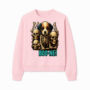 Funny Halloween Dog Skeleton Art T-Shirt | Boo-ne! Graphic Tee with Skull Design | Spooky Pet Lover Apparel - Sweatshirt 1758347426175.jpg