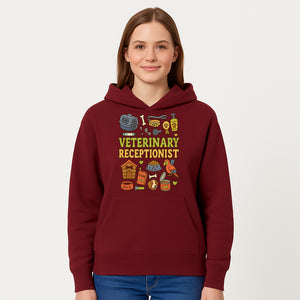 Veterinary Receptionist Art Print - Cute Animal Illustrations, Pet Care Theme, Perfect Gift for Animal Lovers and Vet Professionals - Hoodie 1758347426241.jpg
