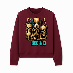 Funny Halloween Dog Skeleton Art T-Shirt | Boo-ne! Graphic Tee with Skull Design | Spooky Pet Lover Apparel - Sweatshirt 1758347426316.jpg