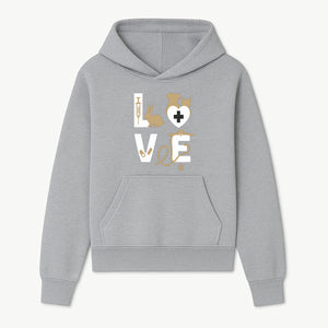 Veterinary Love Decor: Heartwarming Wall Art for Pet Owners - Cute Rabbit, Dog, Cat, and Medical Symbols - Hoodie 1758347426557.jpg