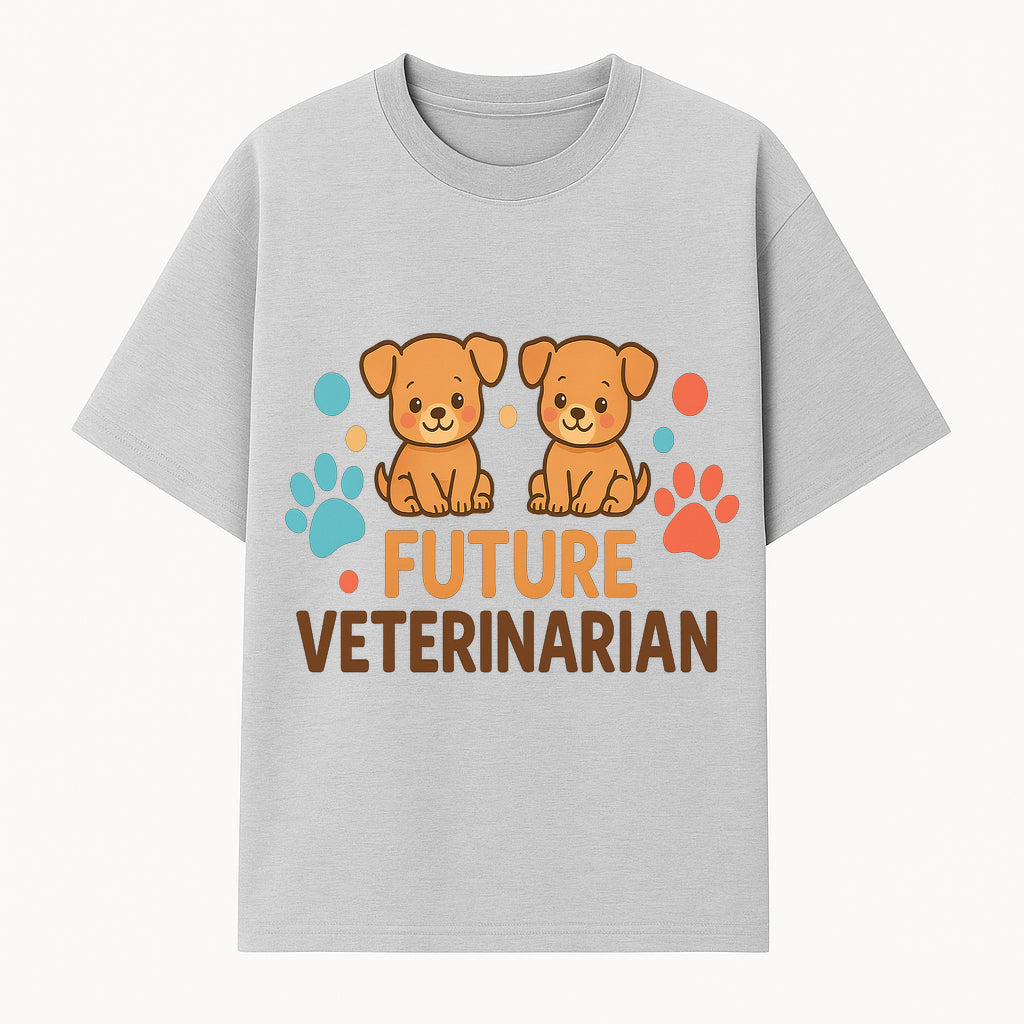 Cute Future Veterinarian Puppy T-shirt, Kids Animal Lover Gift, Dog Theme Graphic Tee, Pet Care Enthusiast Apparel - T-shirt 1758347426639.jpg