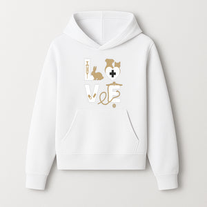 Veterinary Love Decor: Heartwarming Wall Art for Pet Owners - Cute Rabbit, Dog, Cat, and Medical Symbols - Hoodie 1758347426692.jpg