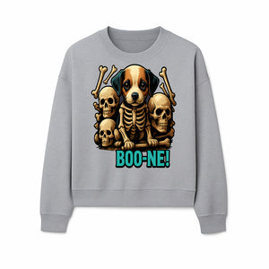 Funny Halloween Dog Skeleton Art T-Shirt | Boo-ne! Graphic Tee with Skull Design | Spooky Pet Lover Apparel - Sweatshirt 1758347426752.jpg