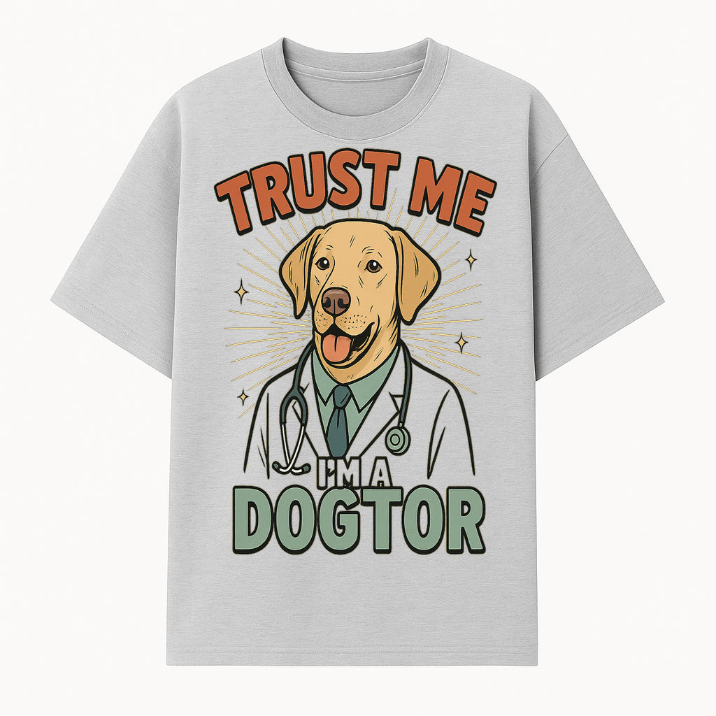 Funny Dog Doctor T-Shirt, Trust Me I'm A Dogtor, Cute Labrador Veterinary Humor Gift for Pet Lovers and Veterinarians - T-shirt 1758347426763.jpg