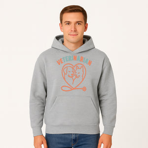 Veterinarian Love Art Print - Dog and Cat Heart Illustration for Pet Lovers - Animal Care Decor - Hoodie 1758347426869.jpg