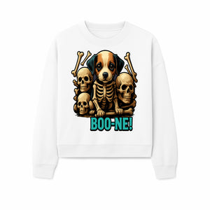 Funny Halloween Dog Skeleton Art T-Shirt | Boo-ne! Graphic Tee with Skull Design | Spooky Pet Lover Apparel - Sweatshirt 1758347426876.jpg