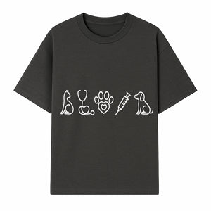 Pet Care Neon Sign, Love for Animals, Veterinary Symbols, Cat Dog Icons, Stethoscope, Paw, Syringe Decor for Veterinary Clinics - T-shirt 1758347426893.jpg