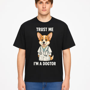 Corgi Doctor T-Shirt - Trust Me I'm a Dogtor Fun Pet Lover Gift, Cute Animal Medical Theme Apparel for Dog Owners - T-shirt 1758347426961.jpg
