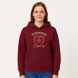 Veterinarian Love Art Print - Dog and Cat Heart Illustration for Pet Lovers - Animal Care Decor - Hoodie 1758347427028.jpg