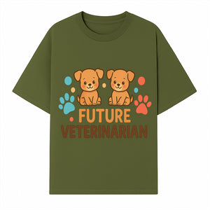 Cute Future Veterinarian Puppy T-shirt, Kids Animal Lover Gift, Dog Theme Graphic Tee, Pet Care Enthusiast Apparel - T-shirt 1758347427034.jpg