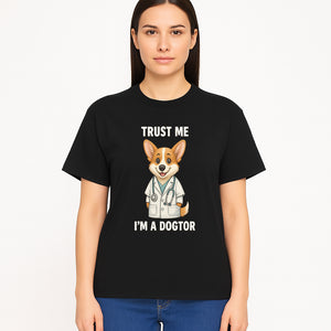 Corgi Doctor T-Shirt - Trust Me I'm a Dogtor Fun Pet Lover Gift, Cute Animal Medical Theme Apparel for Dog Owners - T-shirt 1758347427108.jpg