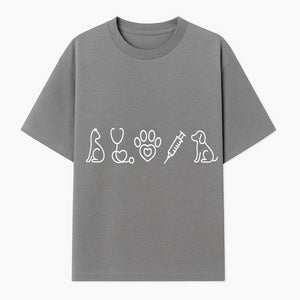 Pet Care Neon Sign, Love for Animals, Veterinary Symbols, Cat Dog Icons, Stethoscope, Paw, Syringe Decor for Veterinary Clinics - T-shirt 1758347427164.jpg