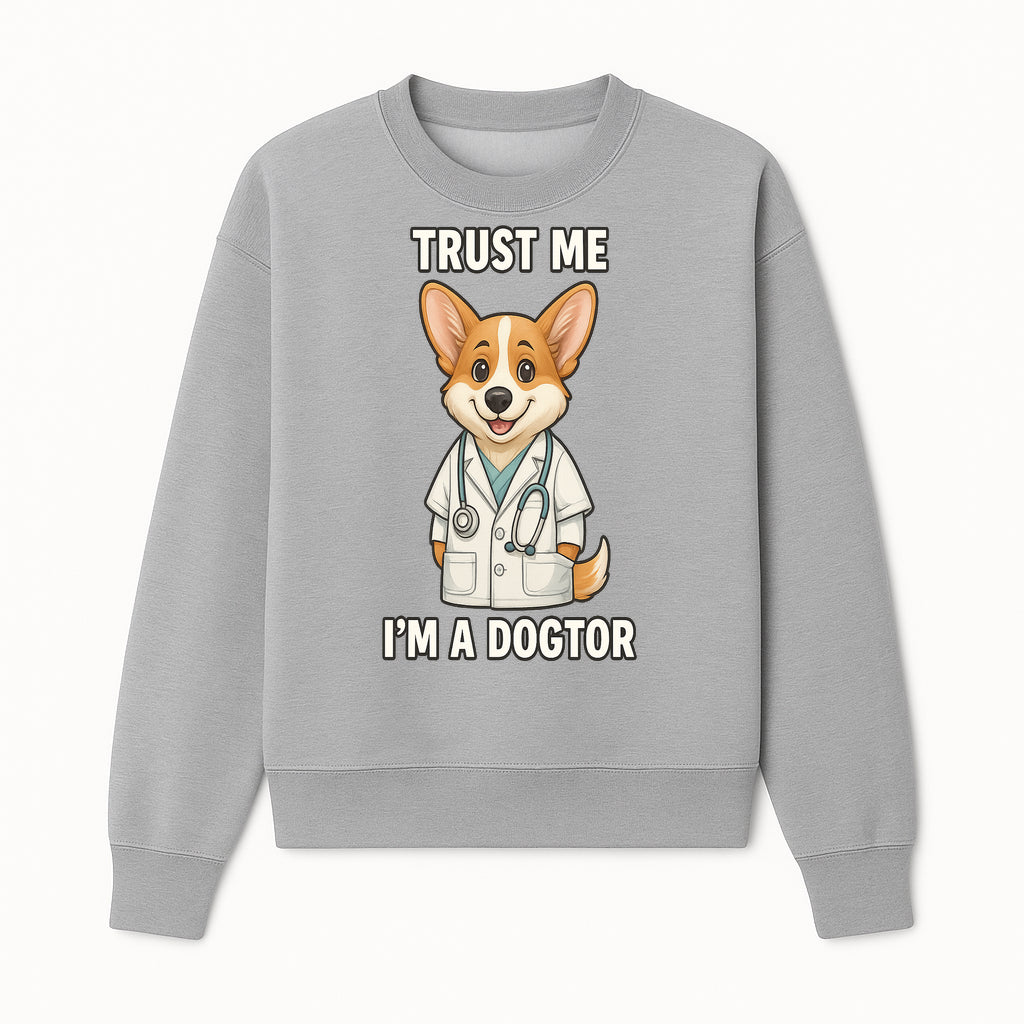 Corgi Doctor T-Shirt - Trust Me I'm a Dogtor Fun Pet Lover Gift, Cute Animal Medical Theme Apparel for Dog Owners - Sweatshirt 1758347427246.jpg