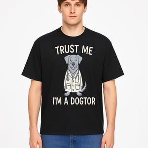 Funny Dog Doctor T-Shirt - 'Trust Me, I'm a Dogtor' - Cute Pet Lover Gift for Vet Students and Dog Owners - T-shirt 1758347427270.jpg