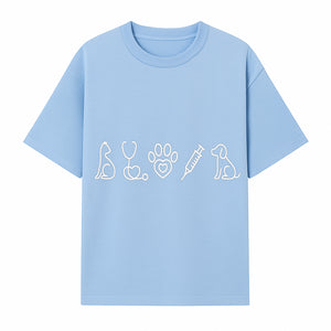 Pet Care Neon Sign, Love for Animals, Veterinary Symbols, Cat Dog Icons, Stethoscope, Paw, Syringe Decor for Veterinary Clinics - T-shirt 1758347427300.jpg