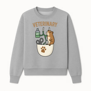 Veterinary Care Design with Guinea Pig and Medical Tools - Perfect for Animal Lovers and Vet Professionals - Sweatshirt 1758347427389.jpg