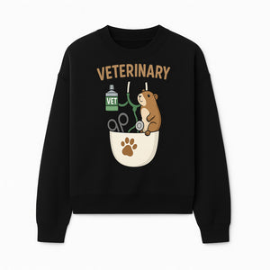 Veterinary Care Design with Guinea Pig and Medical Tools - Perfect for Animal Lovers and Vet Professionals - Sweatshirt 1758347427495.jpg