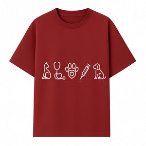 Pet Care Neon Sign, Love for Animals, Veterinary Symbols, Cat Dog Icons, Stethoscope, Paw, Syringe Decor for Veterinary Clinics - T-shirt 1758347427574.jpg