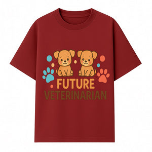Cute Future Veterinarian Puppy T-shirt, Kids Animal Lover Gift, Dog Theme Graphic Tee, Pet Care Enthusiast Apparel - T-shirt 1758347427664.jpg