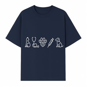 Pet Care Neon Sign, Love for Animals, Veterinary Symbols, Cat Dog Icons, Stethoscope, Paw, Syringe Decor for Veterinary Clinics - T-shirt 1758347427692.jpg