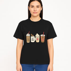 Cute Coffee and Pet-Themed Stickers Set - Vet Vibes Drink Art for Animal Lovers, Fun Home Decor and Gifts - T-shirt 1758347427759.jpg