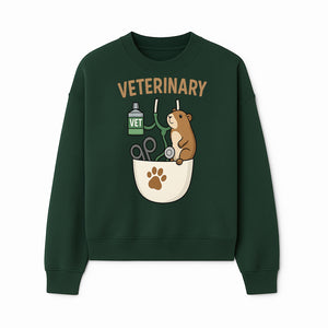 Veterinary Care Design with Guinea Pig and Medical Tools - Perfect for Animal Lovers and Vet Professionals - Sweatshirt 1758347427799.jpg