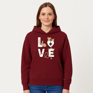 Veterinary Love Decor: Heartwarming Wall Art for Pet Owners - Cute Rabbit, Dog, Cat, and Medical Symbols - Hoodie 1758347427961.jpg