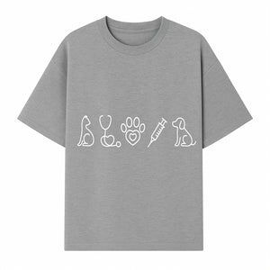Pet Care Neon Sign, Love for Animals, Veterinary Symbols, Cat Dog Icons, Stethoscope, Paw, Syringe Decor for Veterinary Clinics - T-shirt 1758347427964.jpg