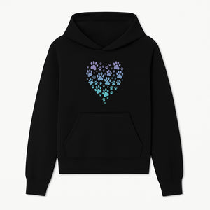 Heart-Shaped Paw Print Wall Art - Cute Pet Lover Decor for Dog and Cat Owners - Pastel Animal Design - Hoodie 1758347427989.jpg