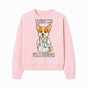 Corgi Doctor T-Shirt - Trust Me I'm a Dogtor Fun Pet Lover Gift, Cute Animal Medical Theme Apparel for Dog Owners - Sweatshirt 1758347428066.jpg