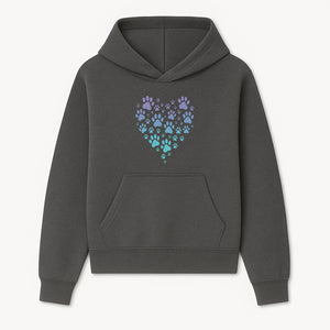 Heart-Shaped Paw Print Wall Art - Cute Pet Lover Decor for Dog and Cat Owners - Pastel Animal Design - Hoodie 1758347428104.jpg