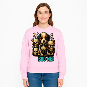 Funny Halloween Dog Skeleton Art T-Shirt | Boo-ne! Graphic Tee with Skull Design | Spooky Pet Lover Apparel - Sweatshirt 1758347428165.jpg
