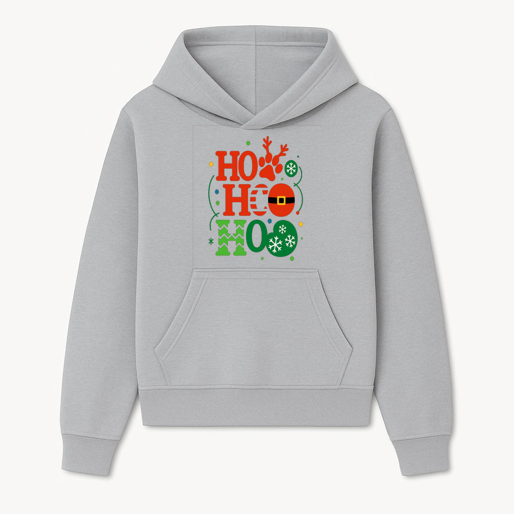 Festive Ho Ho Ho Christmas Wall Art with Snowflakes, Reindeer, and Santa Hat Design - Holiday Decor for Home or Office - Hoodie 1758347428296.jpg