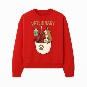 Veterinary Care Design with Guinea Pig and Medical Tools - Perfect for Animal Lovers and Vet Professionals - Sweatshirt 1758347428546.jpg