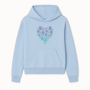 Heart-Shaped Paw Print Wall Art - Cute Pet Lover Decor for Dog and Cat Owners - Pastel Animal Design - Hoodie 1758347428559.jpg