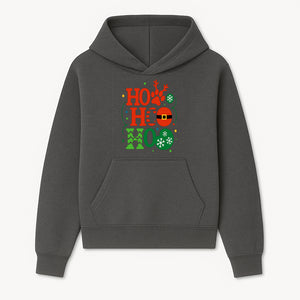 Festive Ho Ho Ho Christmas Wall Art with Snowflakes, Reindeer, and Santa Hat Design - Holiday Decor for Home or Office - Hoodie 1758347428581.jpg