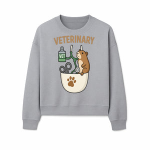 Veterinary Care Design with Guinea Pig and Medical Tools - Perfect for Animal Lovers and Vet Professionals - Sweatshirt 1758347428680.jpg