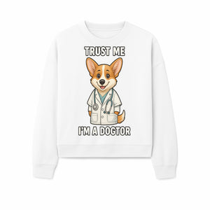 Corgi Doctor T-Shirt - Trust Me I'm a Dogtor Fun Pet Lover Gift, Cute Animal Medical Theme Apparel for Dog Owners - Sweatshirt 1758347428707.jpg
