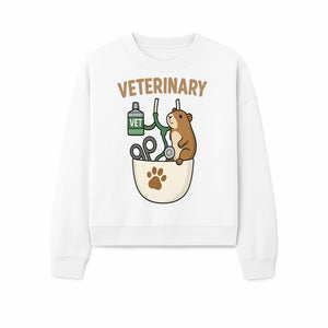 Veterinary Care Design with Guinea Pig and Medical Tools - Perfect for Animal Lovers and Vet Professionals - Sweatshirt 1758347428808.jpg