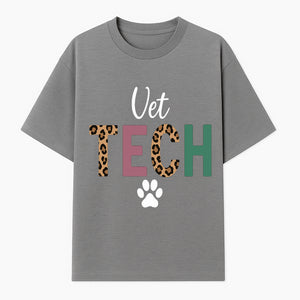 Vet Tech Neon Sign with Leopard Print Letters, Veterinary Decor, Animal Clinic Wall Art, Modern Pet Care Decoration - T-shirt 1758347428808.jpg