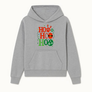 Festive Ho Ho Ho Christmas Wall Art with Snowflakes, Reindeer, and Santa Hat Design - Holiday Decor for Home or Office - Hoodie 1758347428839.jpg