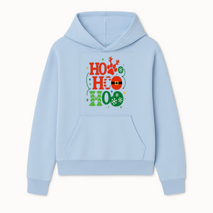Festive Ho Ho Ho Christmas Wall Art with Snowflakes, Reindeer, and Santa Hat Design - Holiday Decor for Home or Office - Hoodie 1758347428993.jpg