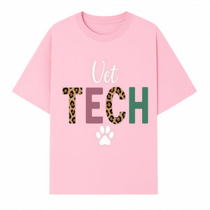 Vet Tech Neon Sign with Leopard Print Letters, Veterinary Decor, Animal Clinic Wall Art, Modern Pet Care Decoration - T-shirt 1758347429087.jpg