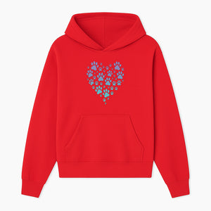 Heart-Shaped Paw Print Wall Art - Cute Pet Lover Decor for Dog and Cat Owners - Pastel Animal Design - Hoodie 1758347429130.jpg