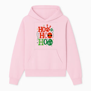 Festive Ho Ho Ho Christmas Wall Art with Snowflakes, Reindeer, and Santa Hat Design - Holiday Decor for Home or Office - Hoodie 1758347429144.jpg