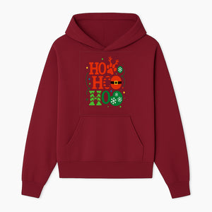 Festive Ho Ho Ho Christmas Wall Art with Snowflakes, Reindeer, and Santa Hat Design - Holiday Decor for Home or Office - Hoodie 1758347429263.jpg